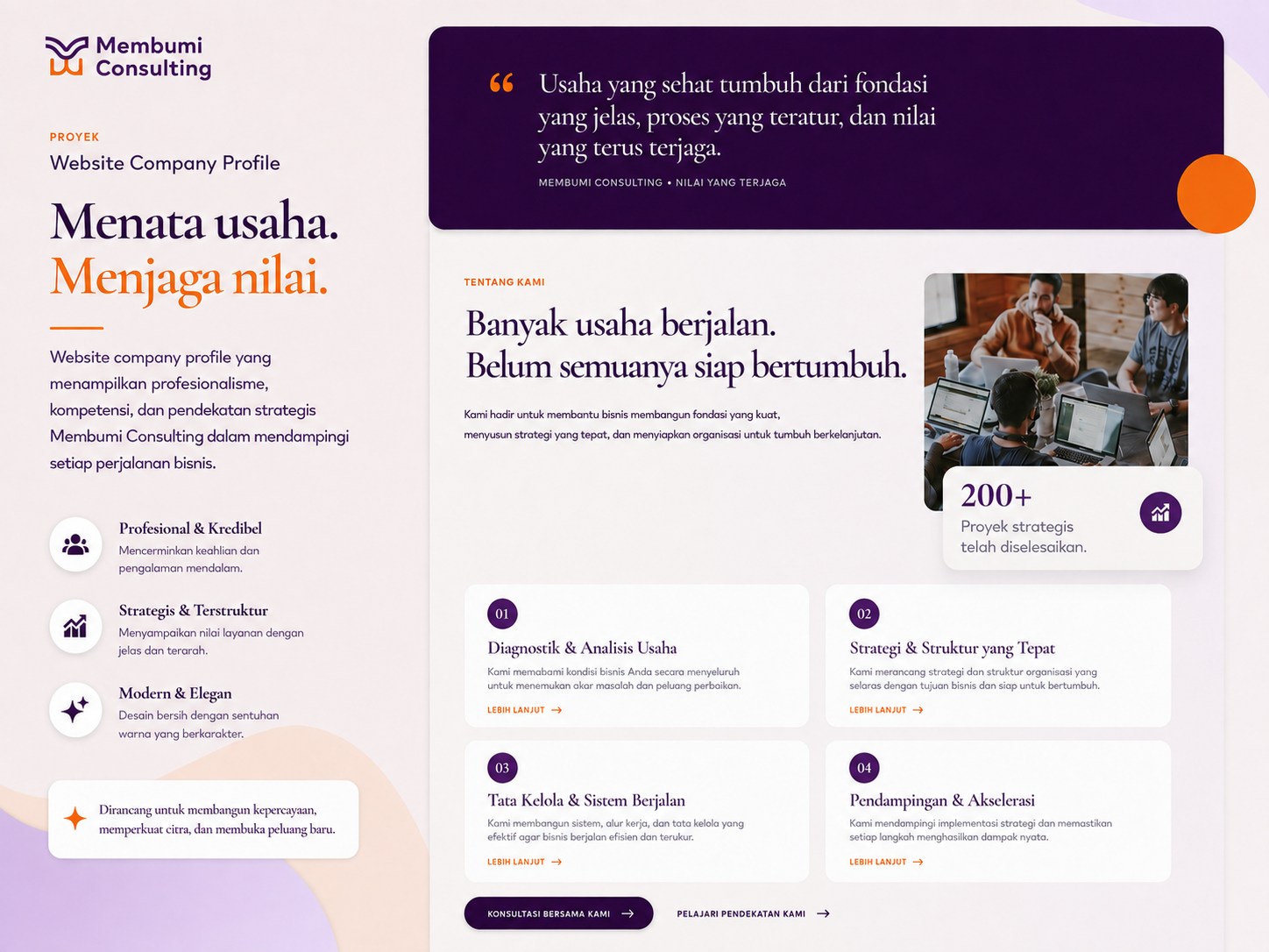 Membumi Consulting company profile page