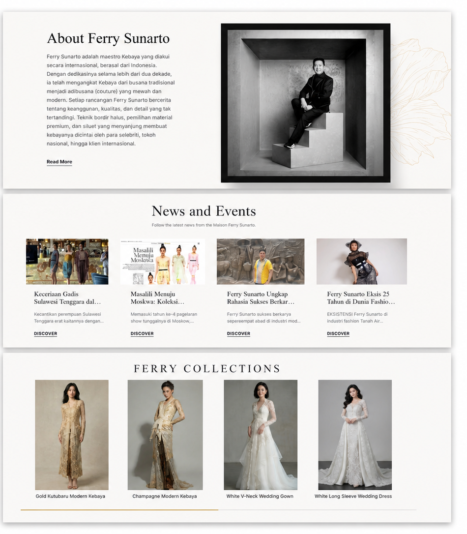 Ferry Sunarto product catalogue experience